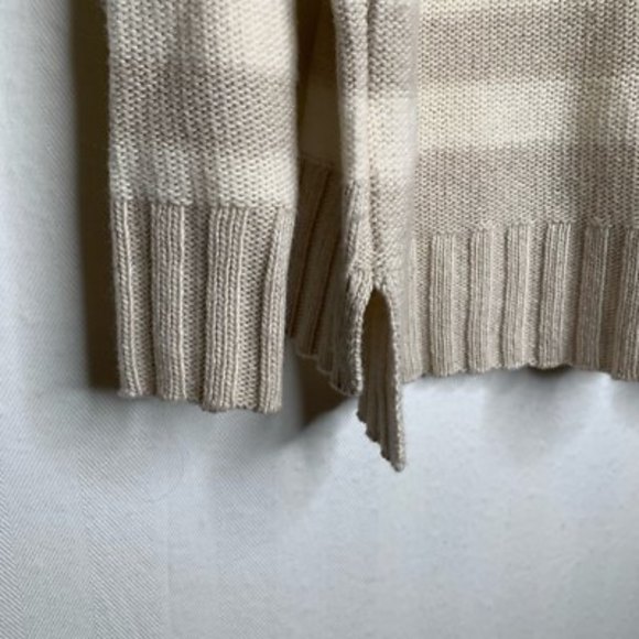Toad&co Womens Audrey Pullover Sweater Beige Gray Long Sleeve Slit Turtleneck S - Picture 5 of 12